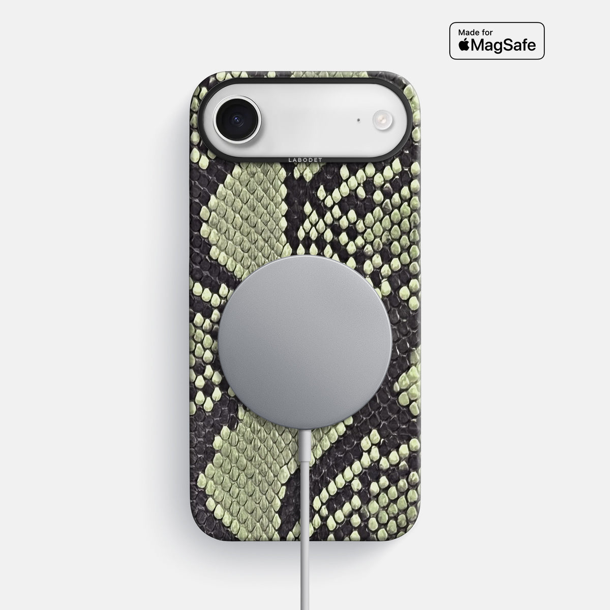 Classic Case For iPhone 17 Air In Deluxe Python -5 | Army-Green-Black