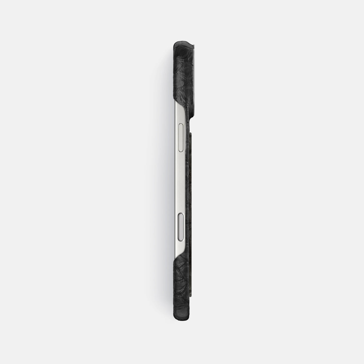 Classic Case With Carbon Dragon For iPhone 17 Pro Max In Python -3 | Black-Steel