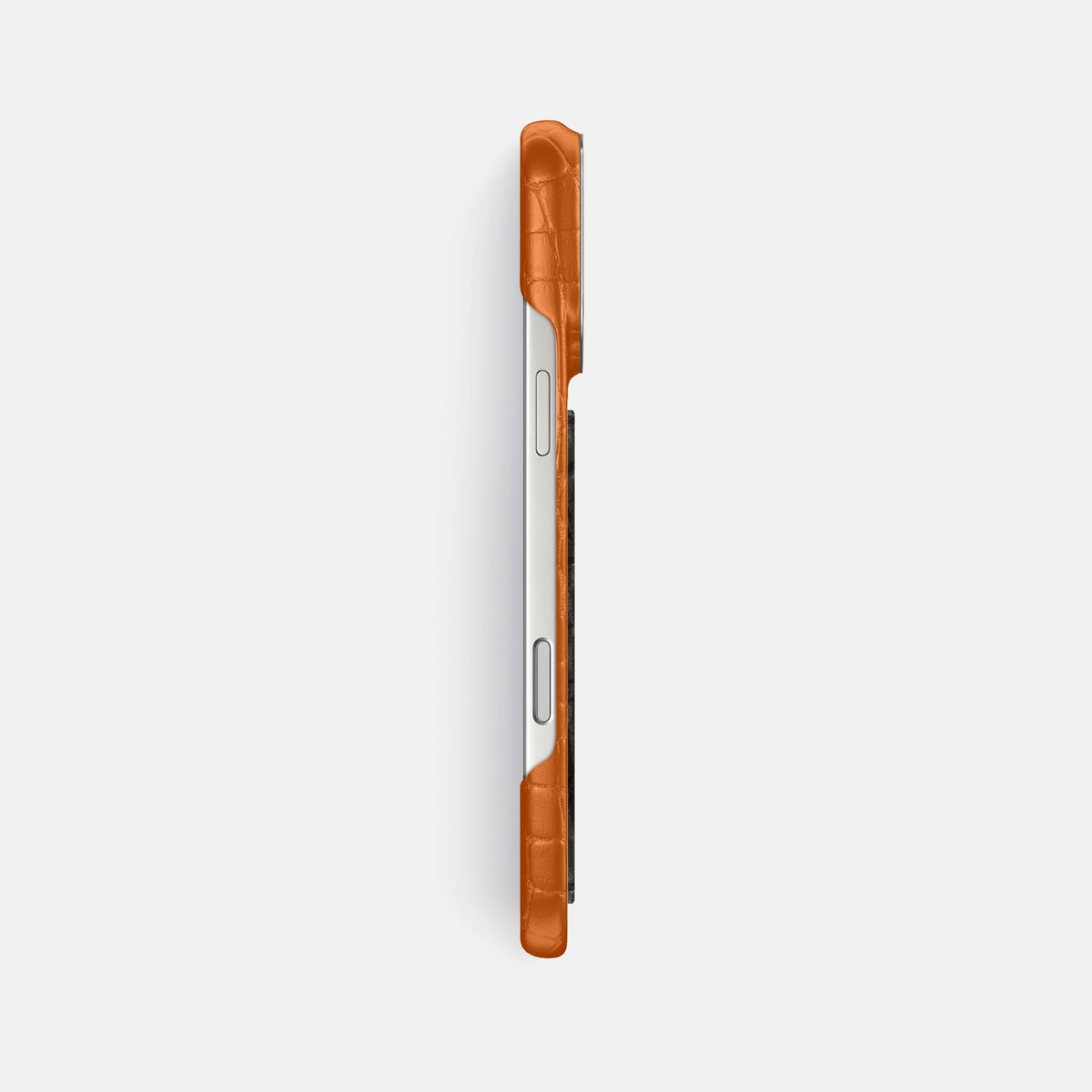 Classic Case With Carbon Dragon For iPhone 18 Pro Max In Alligator -3 | Orange-Steel