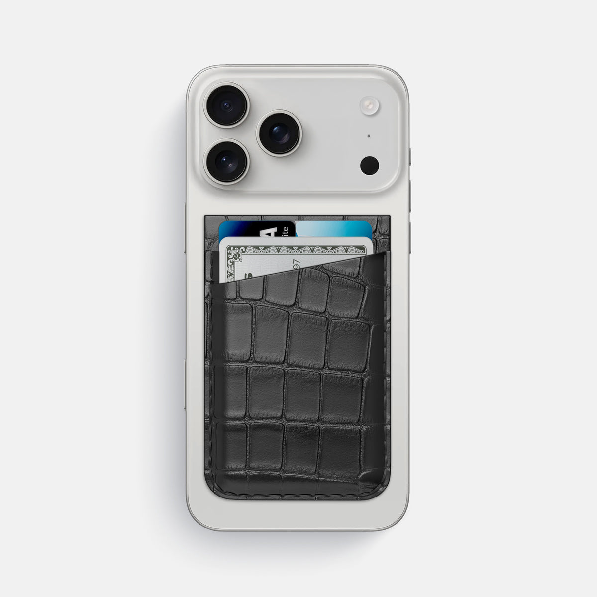 MagSafe Wallet For iPhone 17 Pro Max In Alligator -1 | Grey