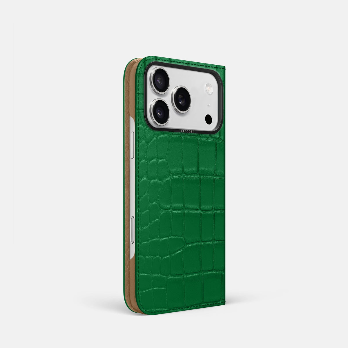 Folio Case For iPhone 18 Pro In Alligator -1 | Forest-Green-Black