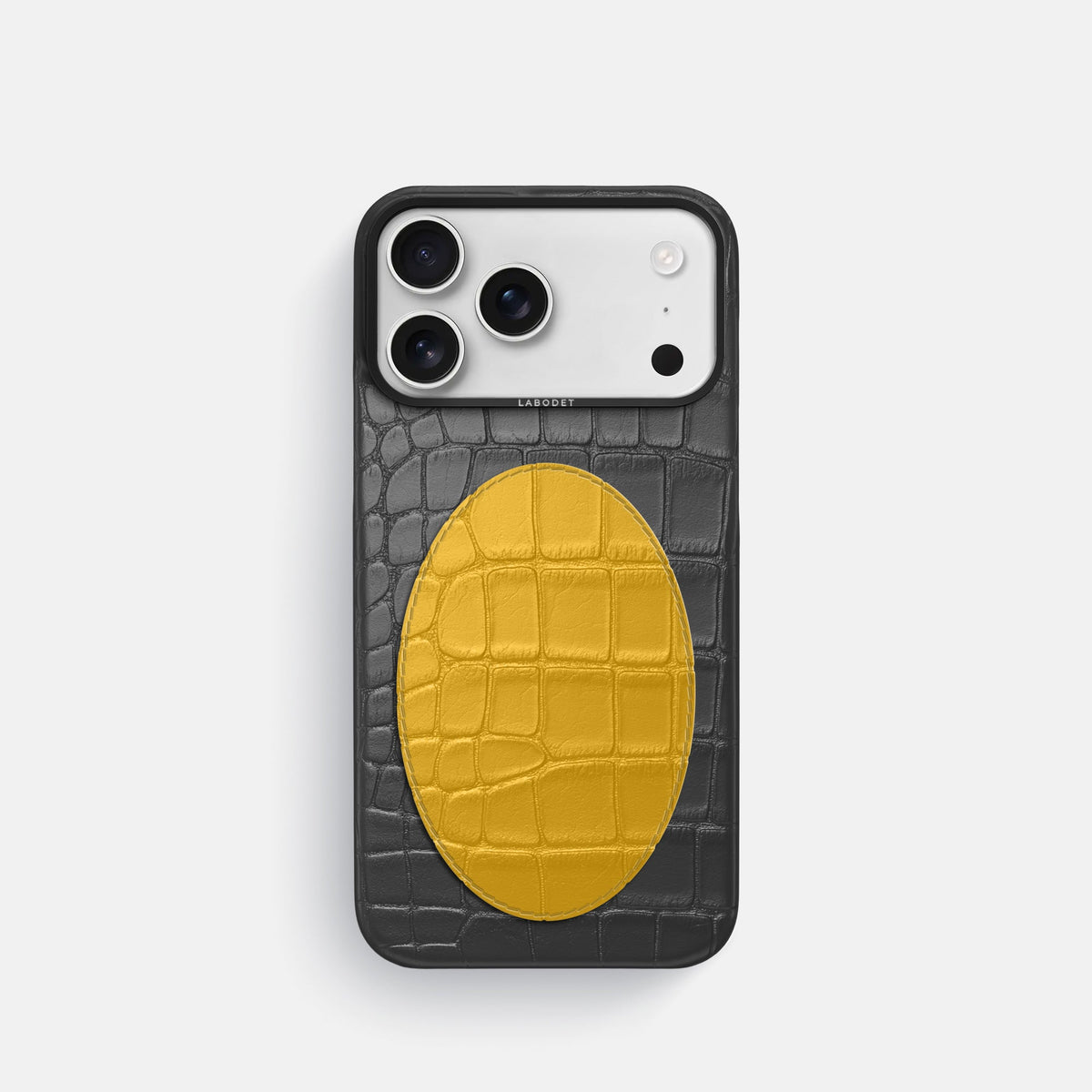 Classic Case With Oval For iPhone 18 Pro In Alligator -1 | Grey-Black