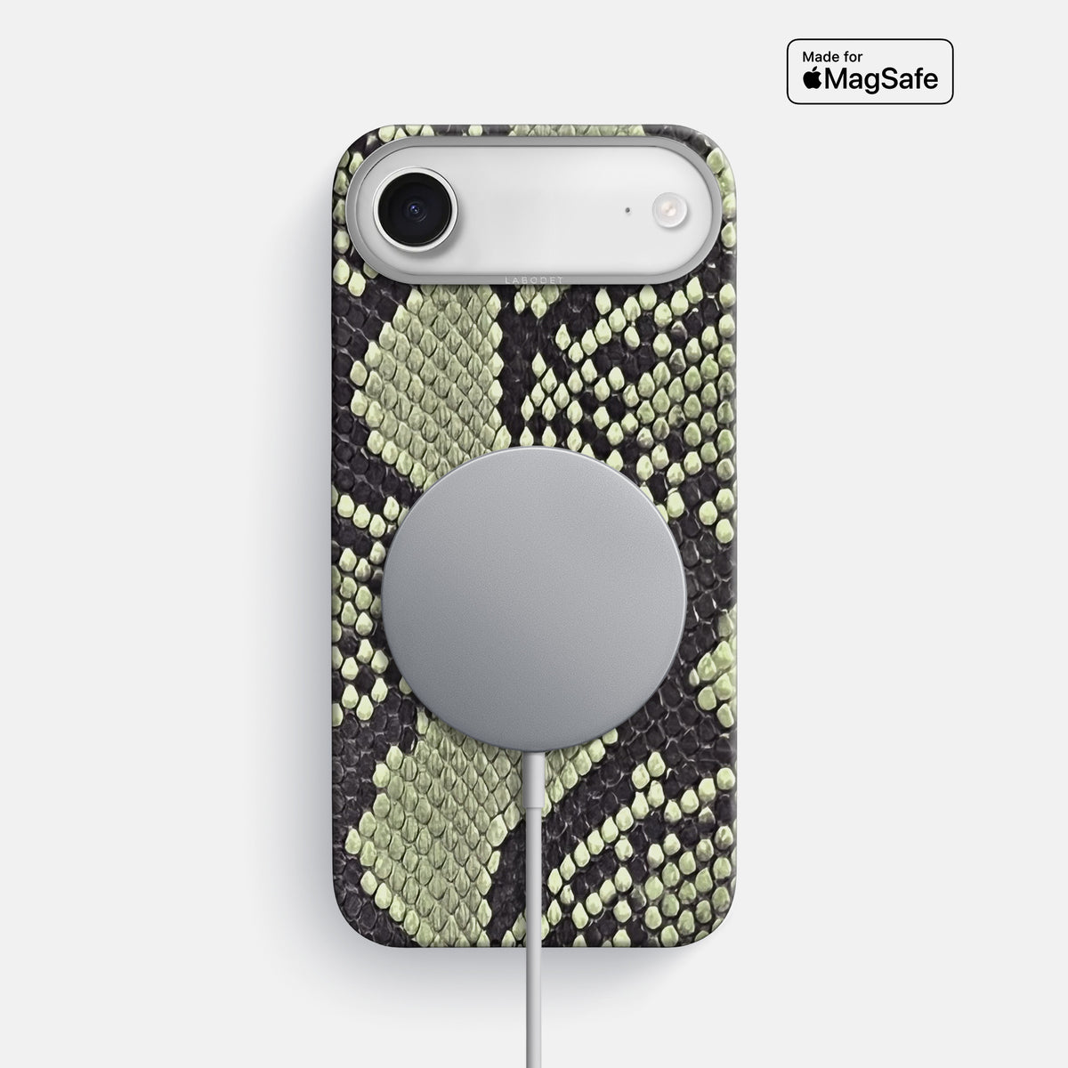 Classic Case For iPhone 17 Air In Deluxe Python -5 | Army-Green-Steel