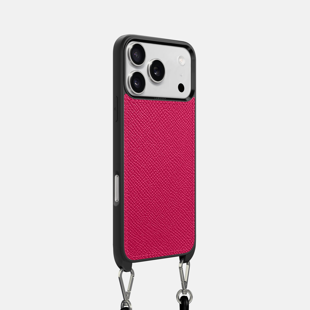 Crossbody Sport Case For iPhone 17 Pro In Epsom-Style Calf -2 | Fuchsia