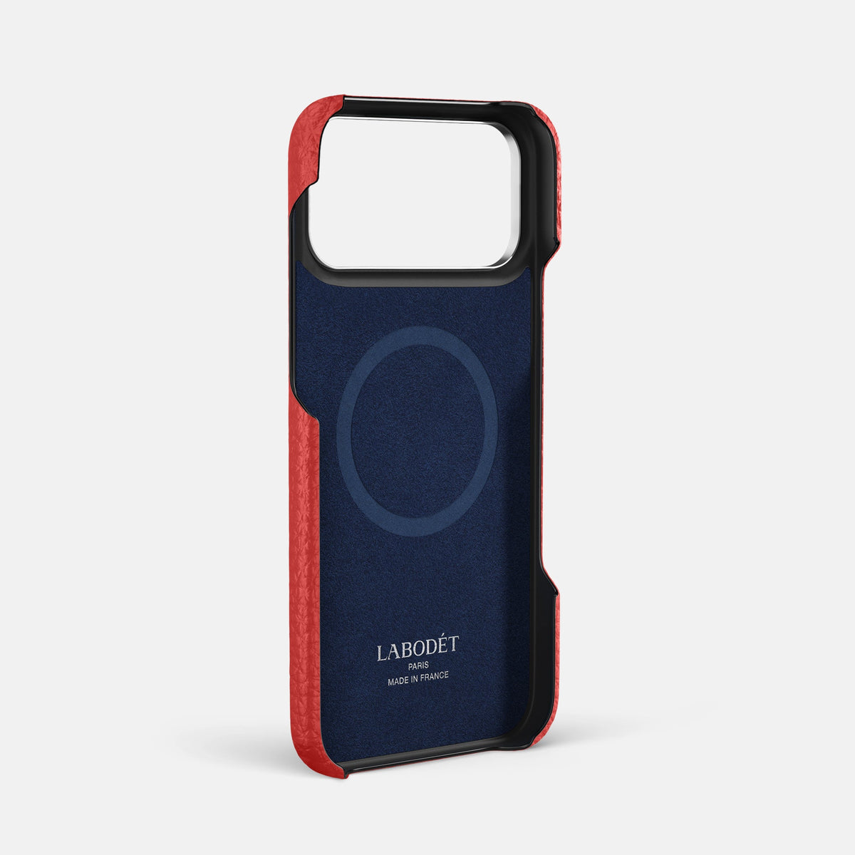 Center Handle For iPhone 18 Pro Max In Calf -3 | Red-Steel