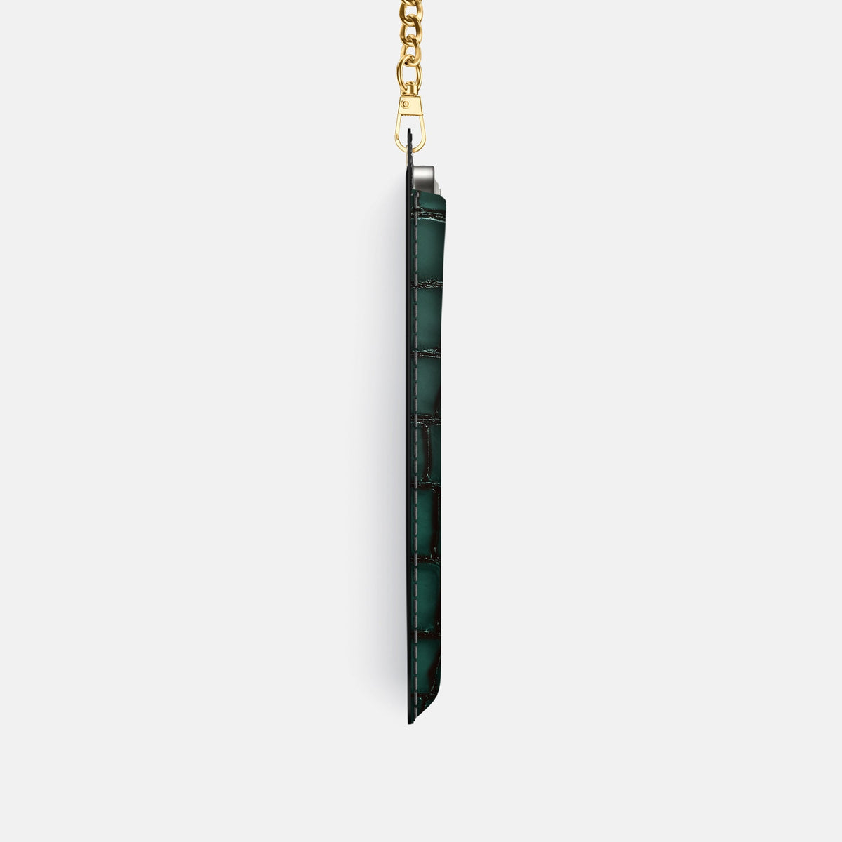 Crossbody Bag For iPhone 18 Pro In Patina Alligator -4 | Green-Gold
