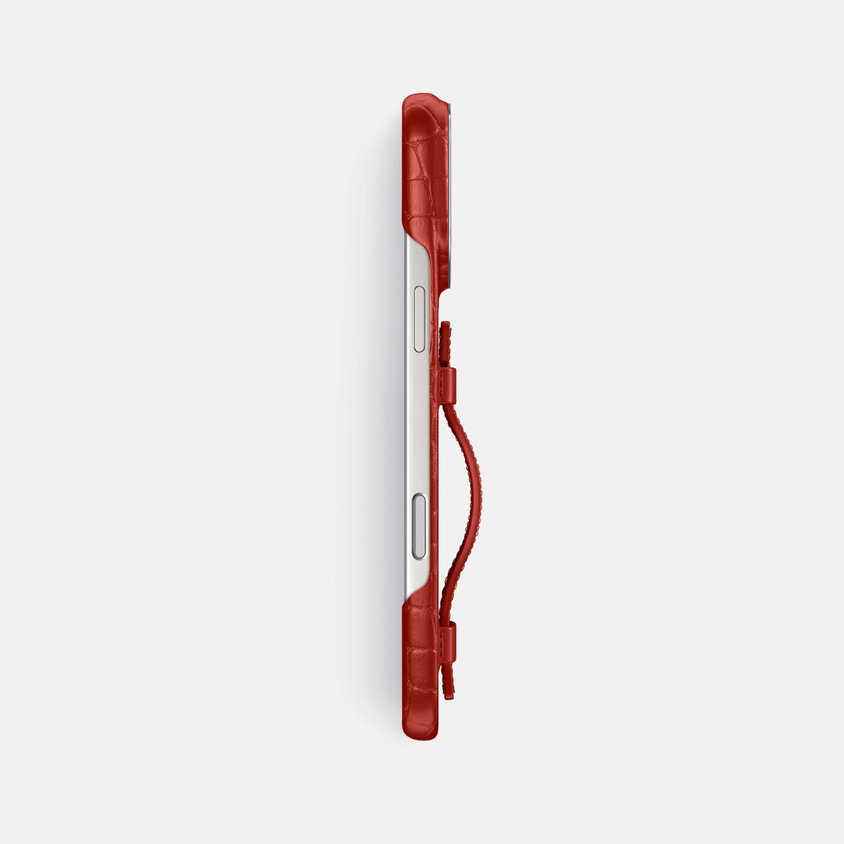 Handle Case For iPhone 18 Pro Max In Alligator -3 | Red-Steel