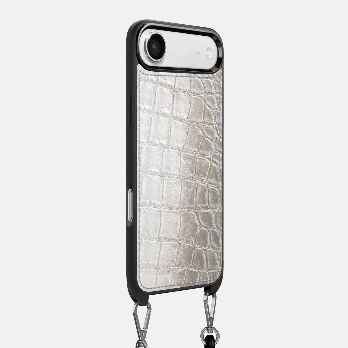 Crossbody Sport Case For iPhone 17 Air In Himalayan Crocodile -2 | Grey