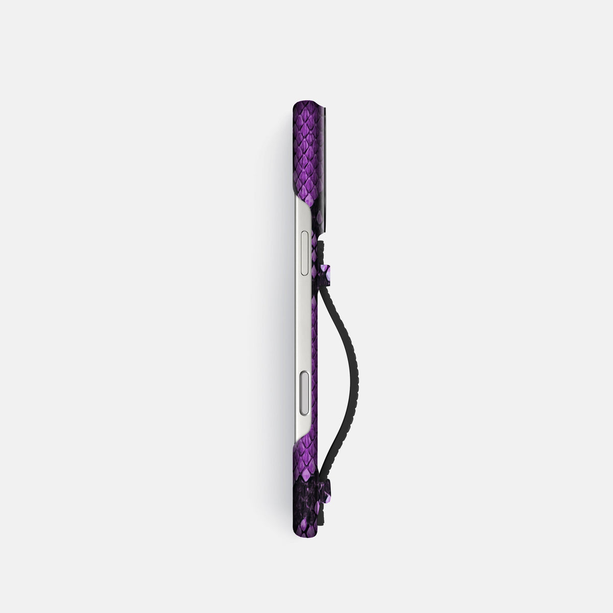 Center Handle For iPhone 18 Pro In Deluxe Python -2 | Purple-Black