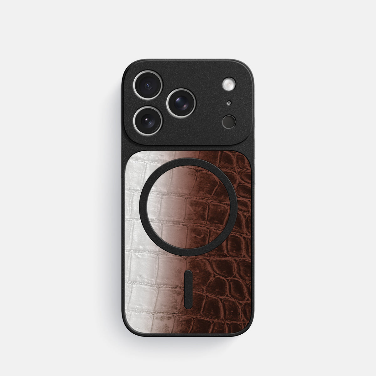 MagSafe Mask For iPhone 17 Pro In Himalayan Crocodile -3 | Dark-Brown