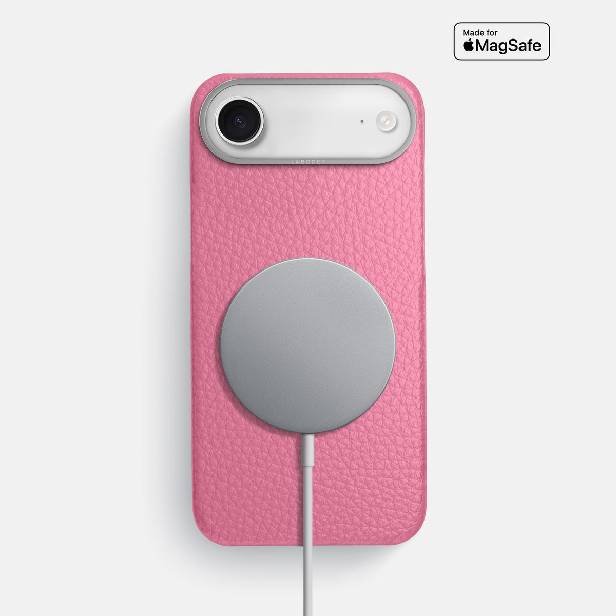 Classic Case For iPhone 17 Air In Calf -5 | Pink-Steel