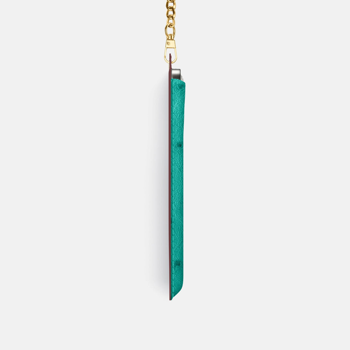 Crossbody Bag For iPhone 18 Pro In Ostrich -4 | Turquoise-Gold