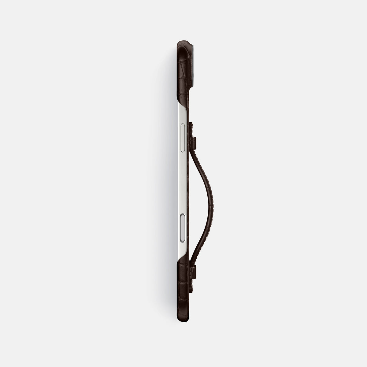 Center Handle For iPhone 17 Air In Alligator -3 | Dark-Brown-Steel