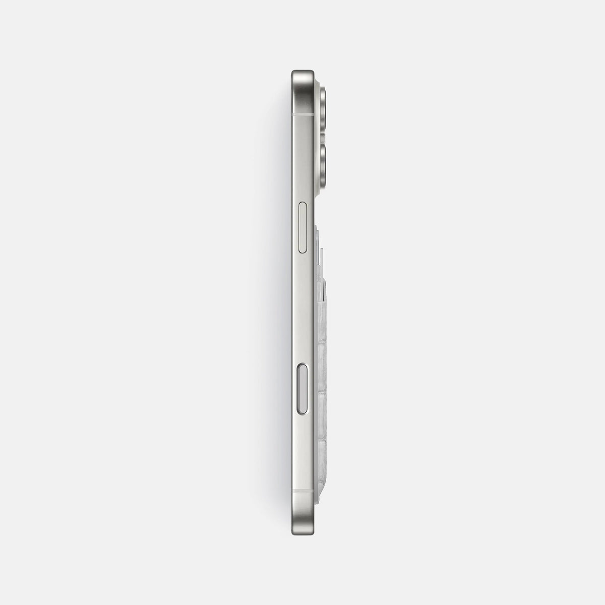 MagSafe Wallet For iPhone 18 Pro Max In Himalayan Crocodile -3 | Silver
