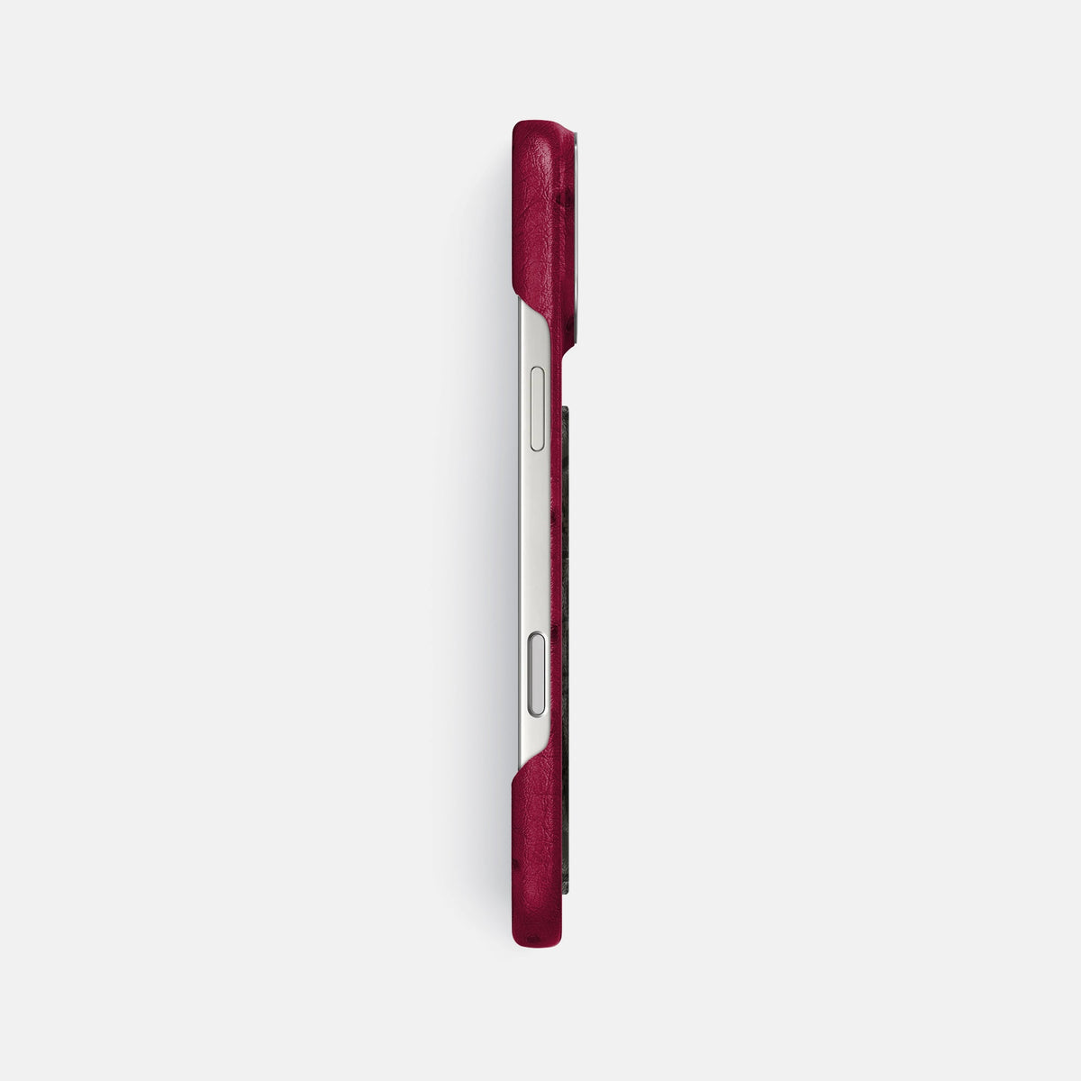 Classic Case With Carbon Dragon For iPhone 18 Pro Max In Ostrich -3 | Bordeaux-Steel