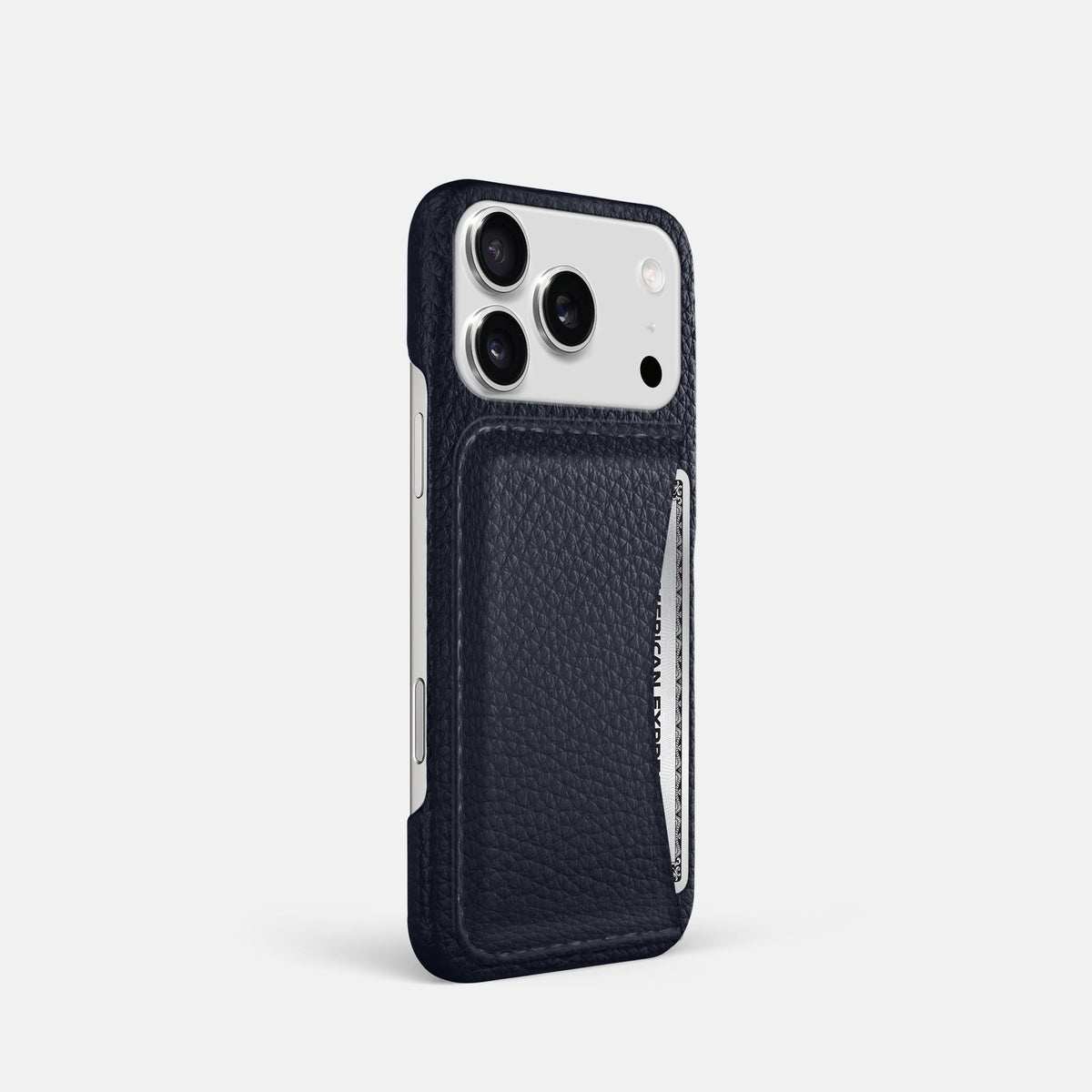 Slim Card Case For iPhone 18 Pro In Calf -2 | Marine
