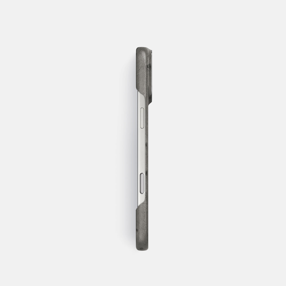 Classic Case For iPhone 17 Pro In Ostrich -3 | Grey-Steel