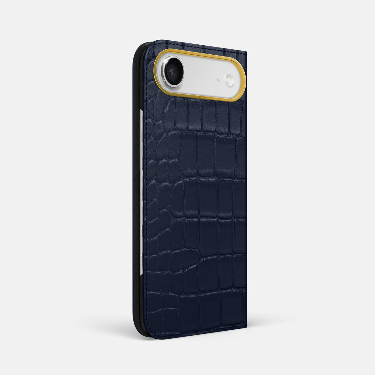 Folio Case For iPhone 17 Air In Alligator -1 | Navy-Blue-Gold