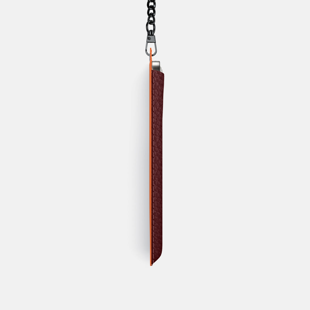 Crossbody Bag For iPhone 17 Pro In Calf -4 | Bordeaux-Black