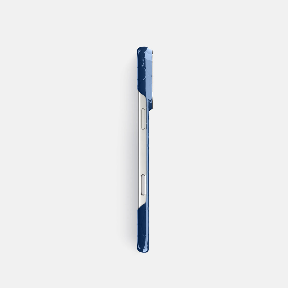 Classic Case For iPhone 17 Pro In Shiny Alligator -3 | Mediterranean-Steel