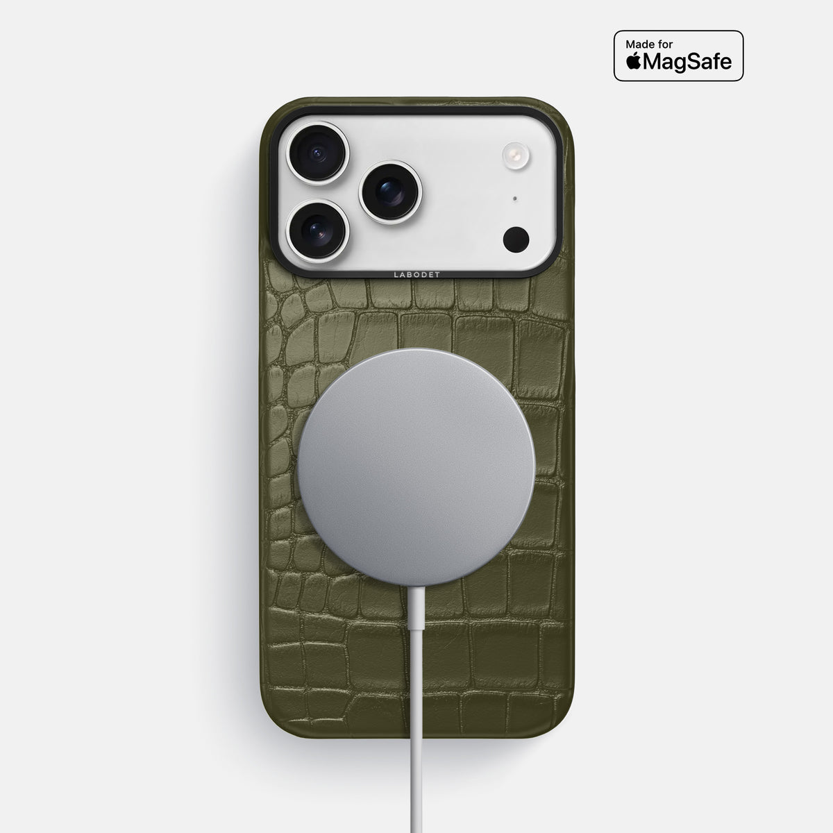 Classic Case For iPhone 17 Pro Max In Alligator -5 | Kaki-Green-Black