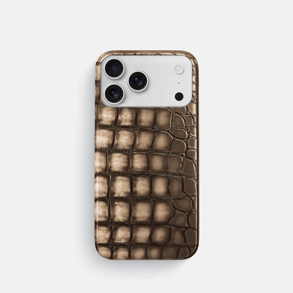 Slim Case For iPhone 18 Pro In Patina Alligator -1 | Etoupe