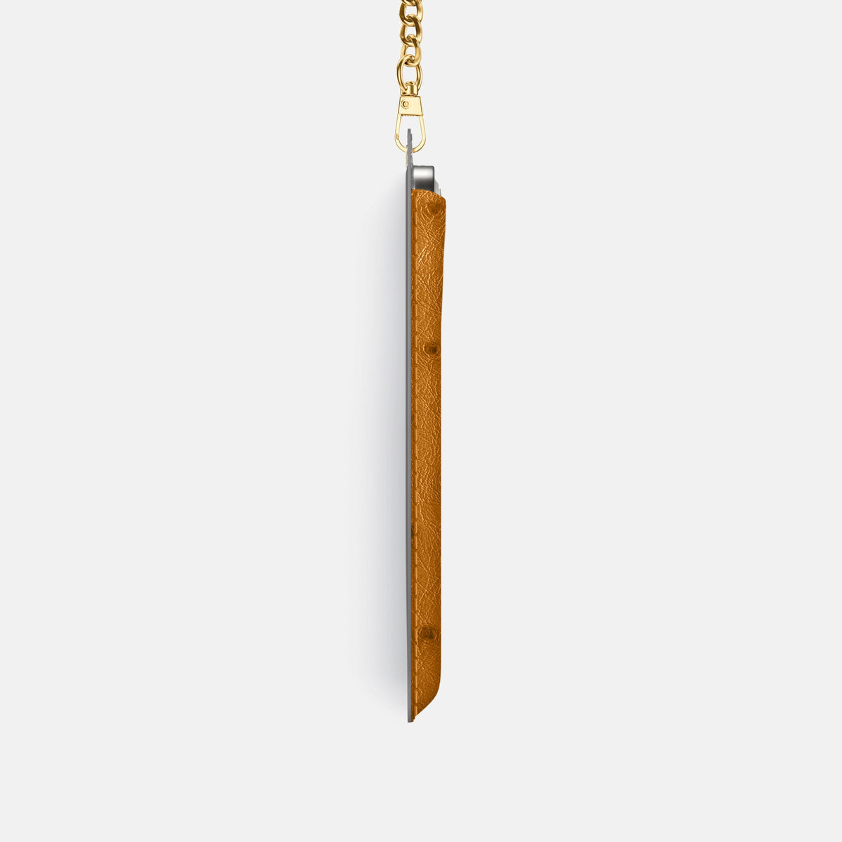 Crossbody Bag For iPhone 18 Pro In Ostrich -4 | Chestnut-Gold