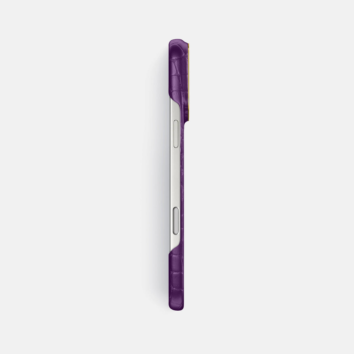 Classic Case For iPhone 18 Pro Max In Alligator -3 | Purple-Gold
