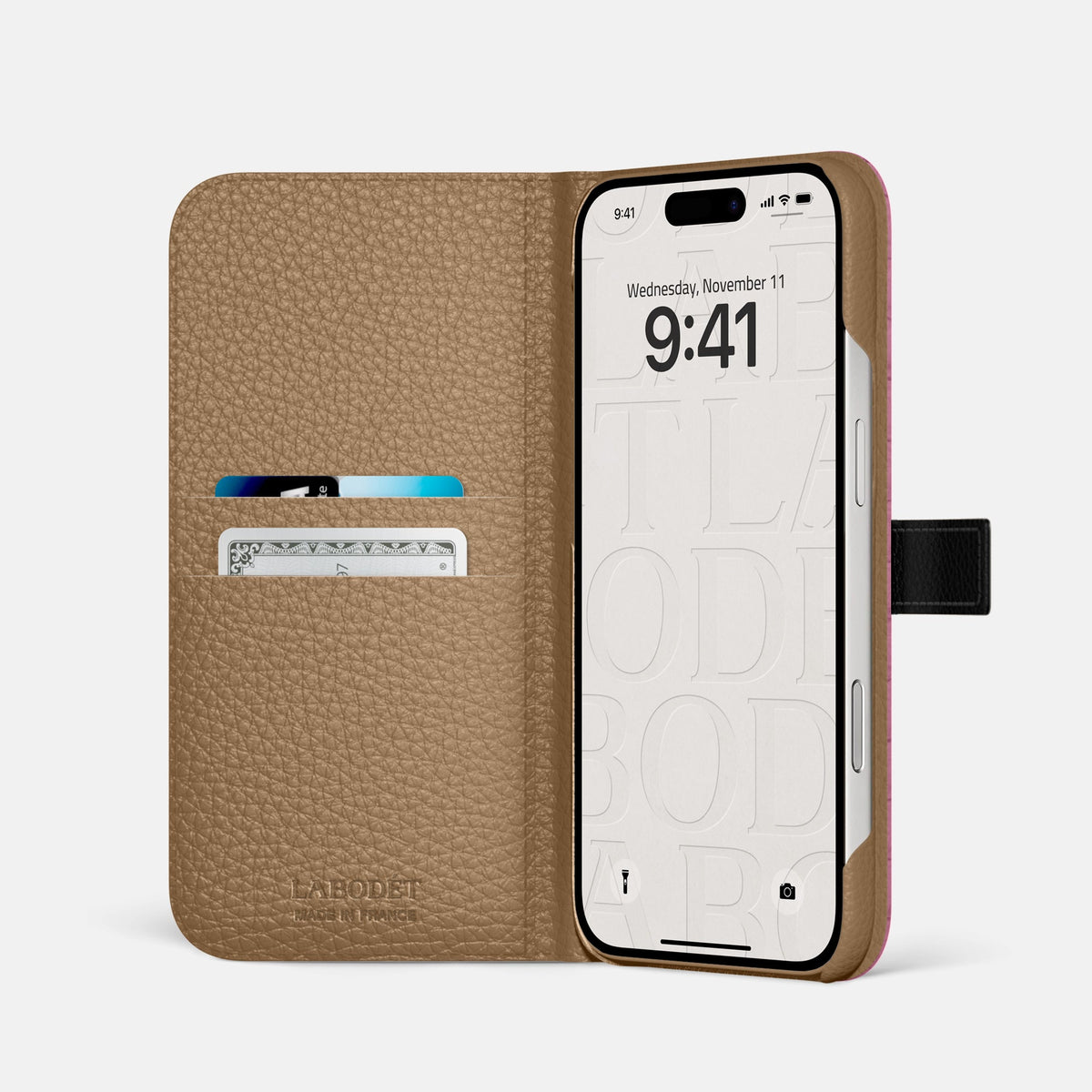 Folio Case with Clasp For iPhone 18 Pro Max In Alligator -2 | Pink-Lagoon-Black