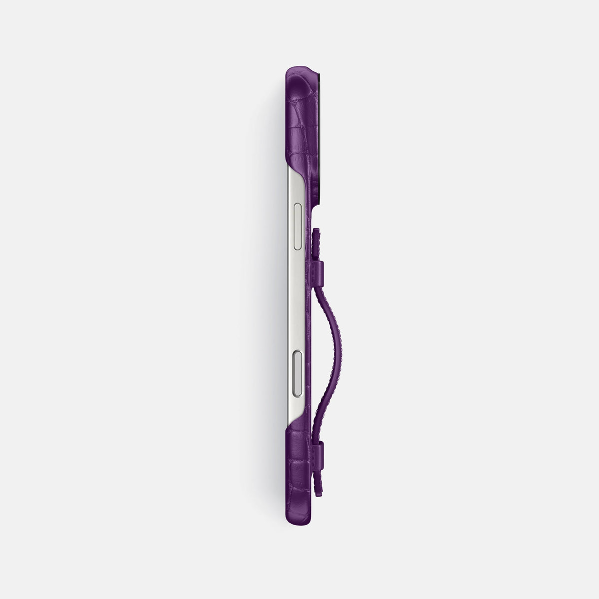 Handle Case For iPhone 18 Pro Max In Alligator -3 | Purple-Black