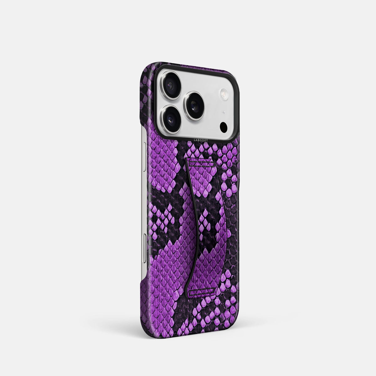 Finger Case For iPhone 18 Pro In Deluxe Python -2 | Purple-Black