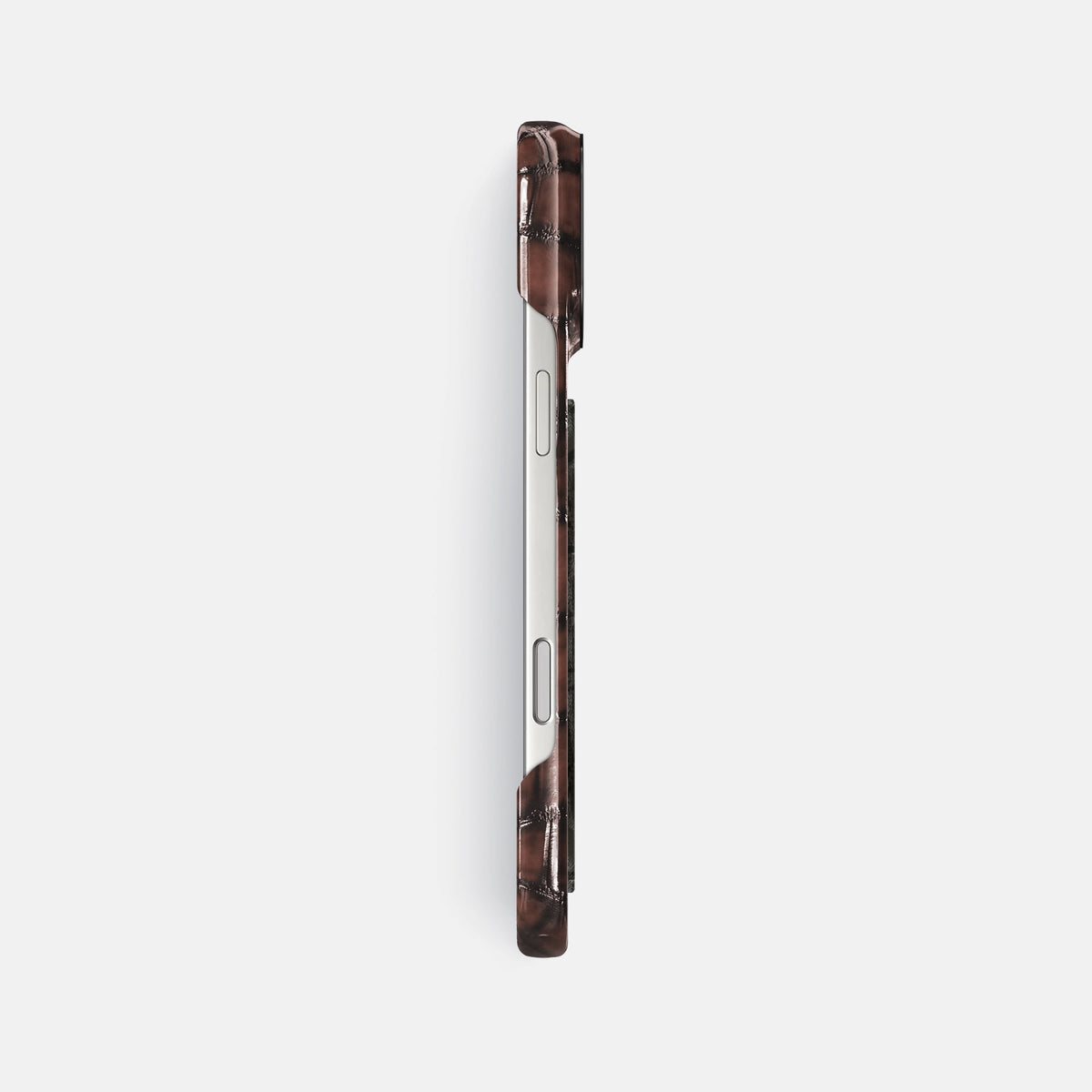 Classic Case With Carbon Dragon For iPhone 18 Pro Max In Patina Alligator -3 | Havana-Brown-Black