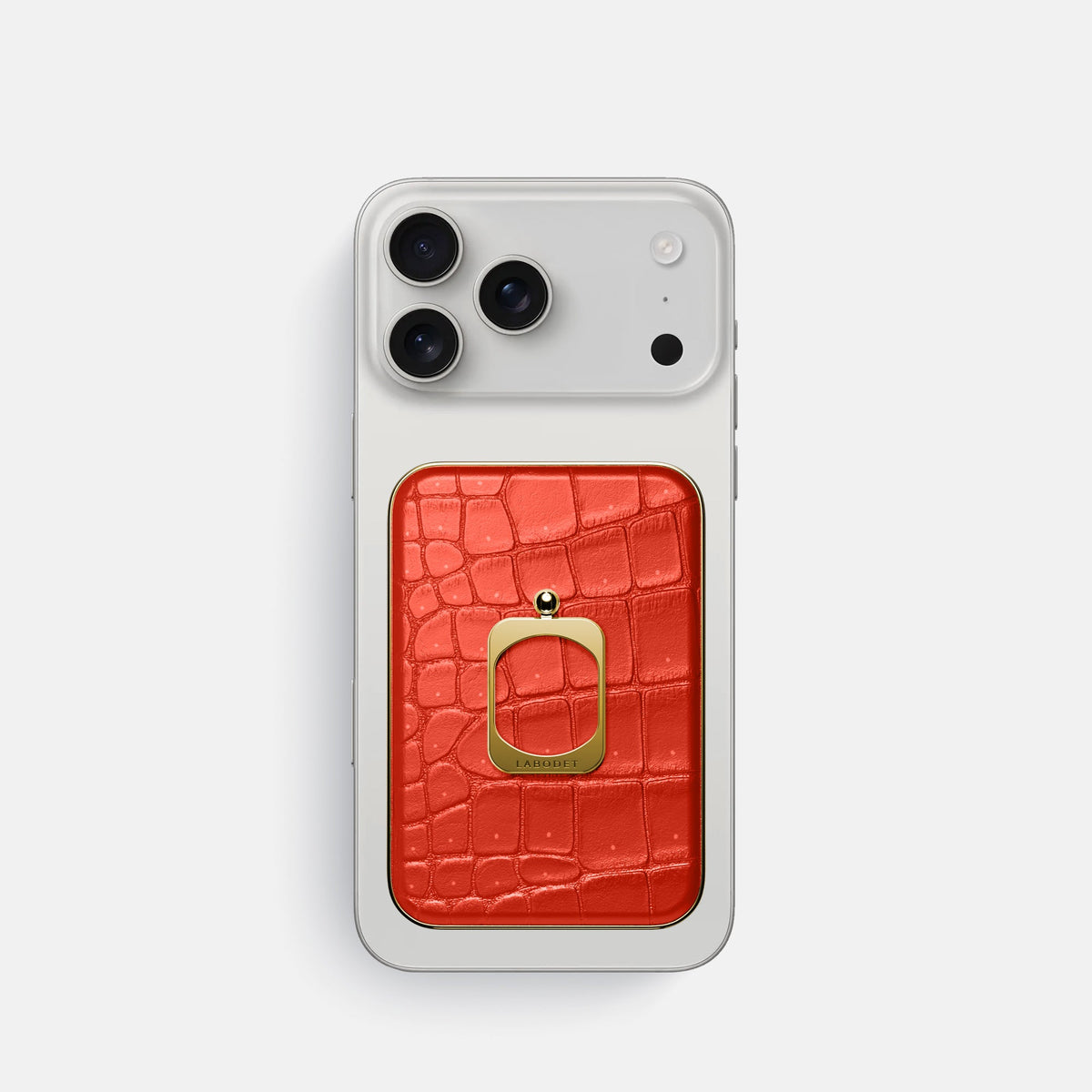 MagSafe Ring For iPhone 18 Pro In Porosus Crocodile -2 | Rust-Gold