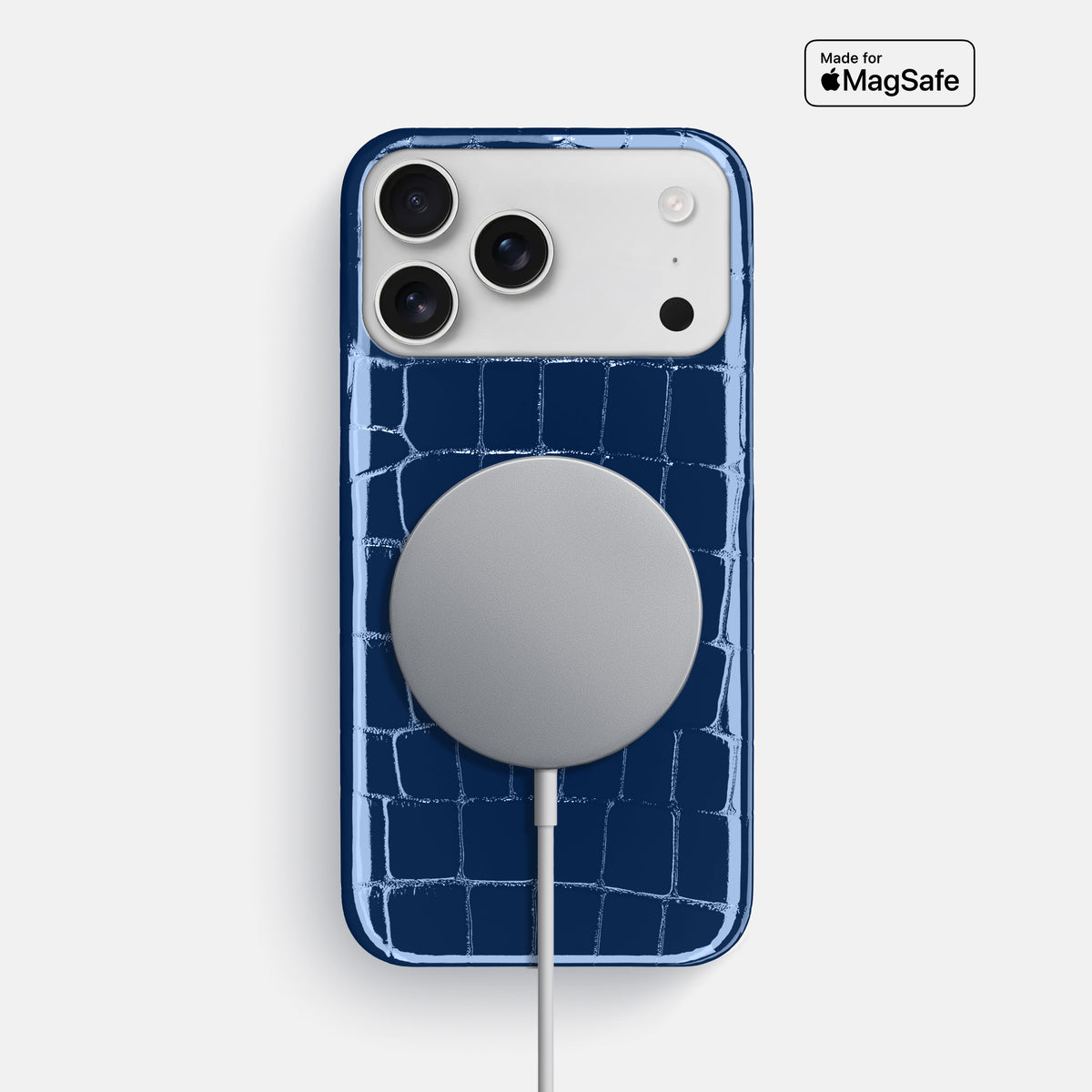Slim Case For iPhone 17 Pro Max In Shiny Alligator -5 | Mediterranean