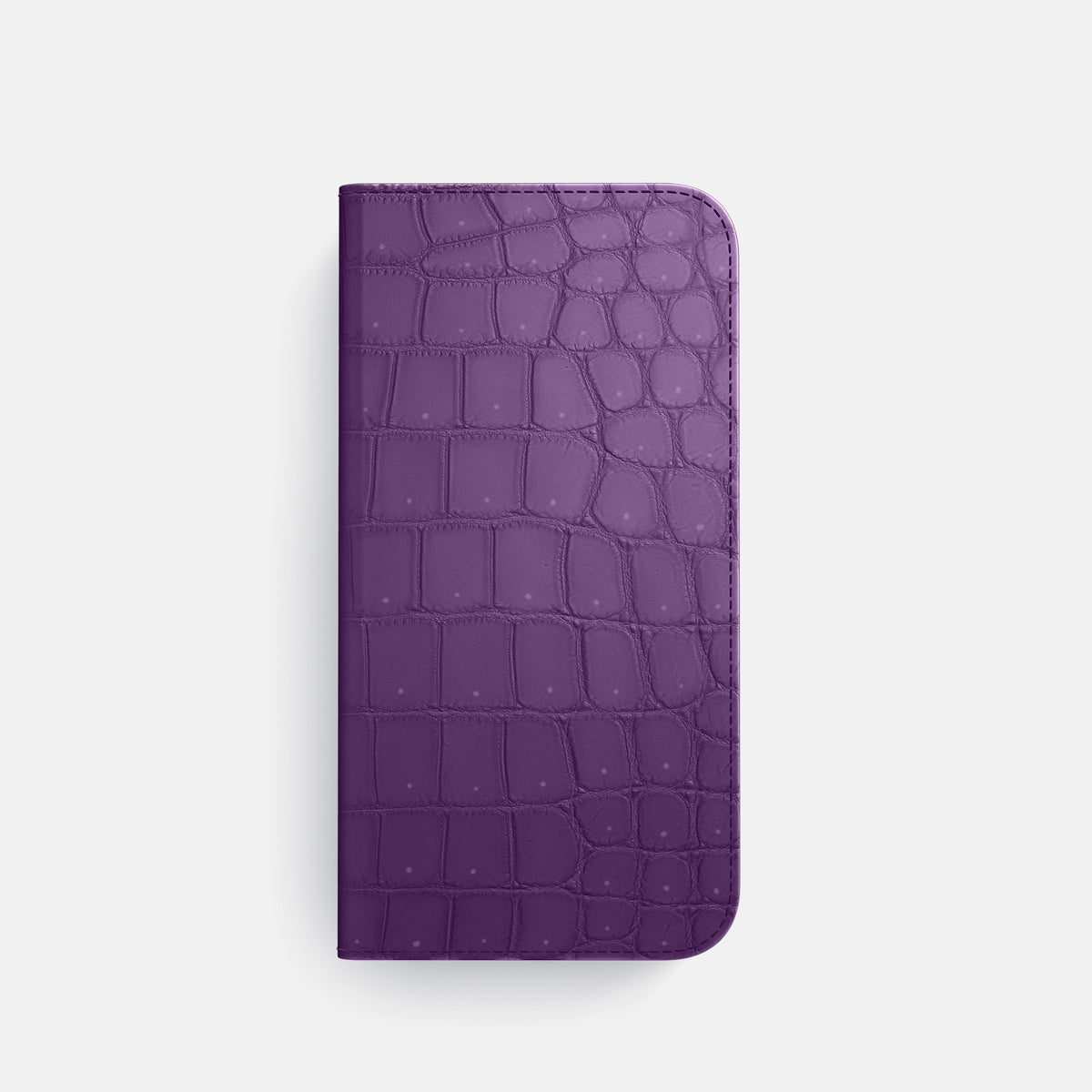 Folio Case For iPhone 17 Pro In Porosus Crocodile -4 | Purple-Black