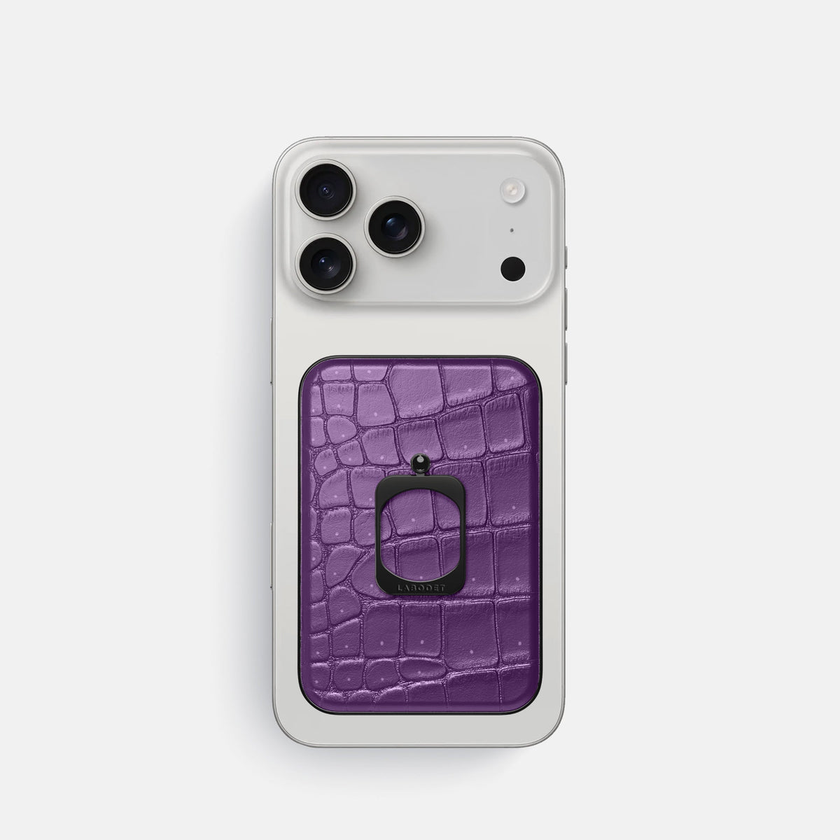 MagSafe Ring For iPhone 18 Pro In Porosus Crocodile -2 | Purple-Black