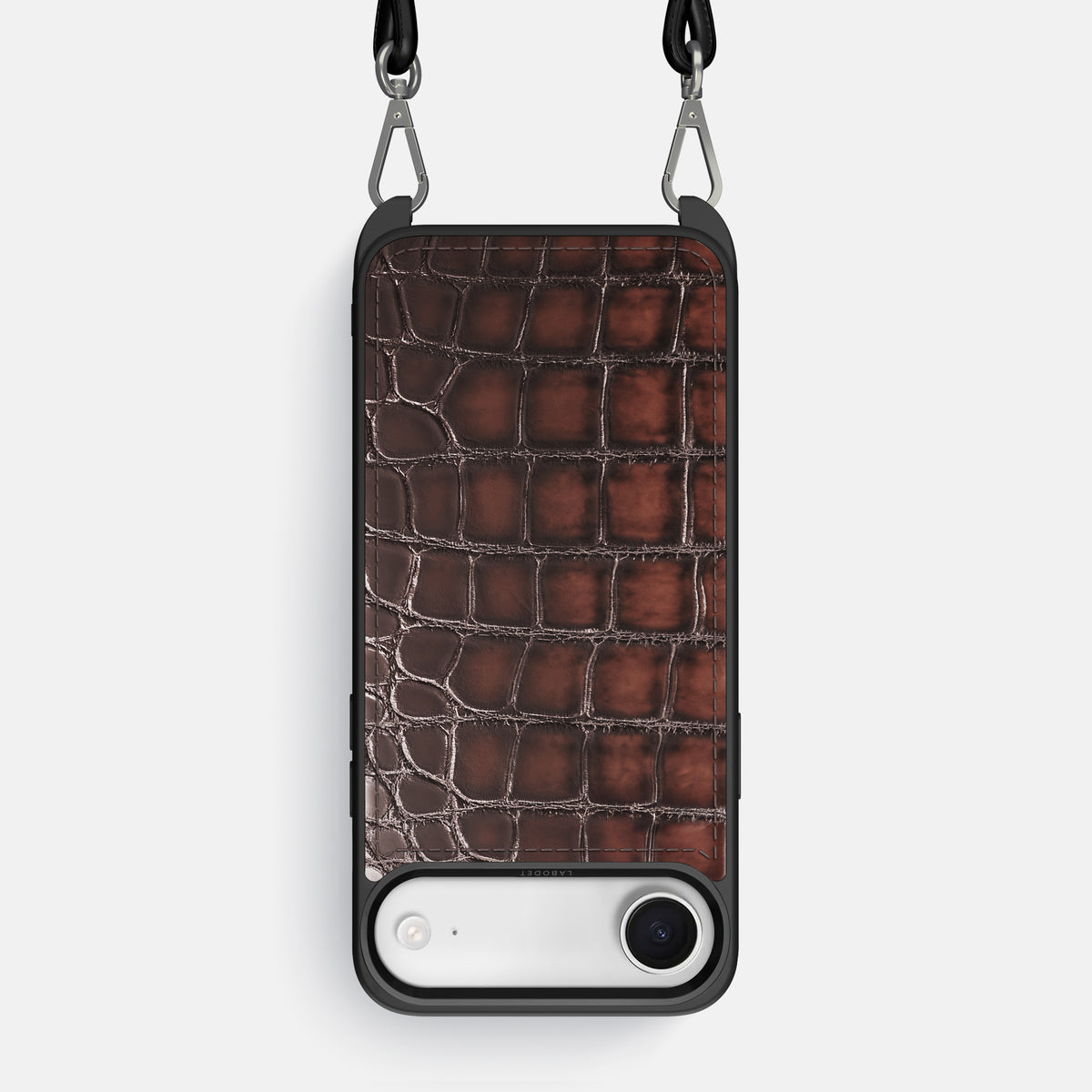 Crossbody Sport Case For iPhone 17 Air In Patina Alligator -1 | Havana-Brown