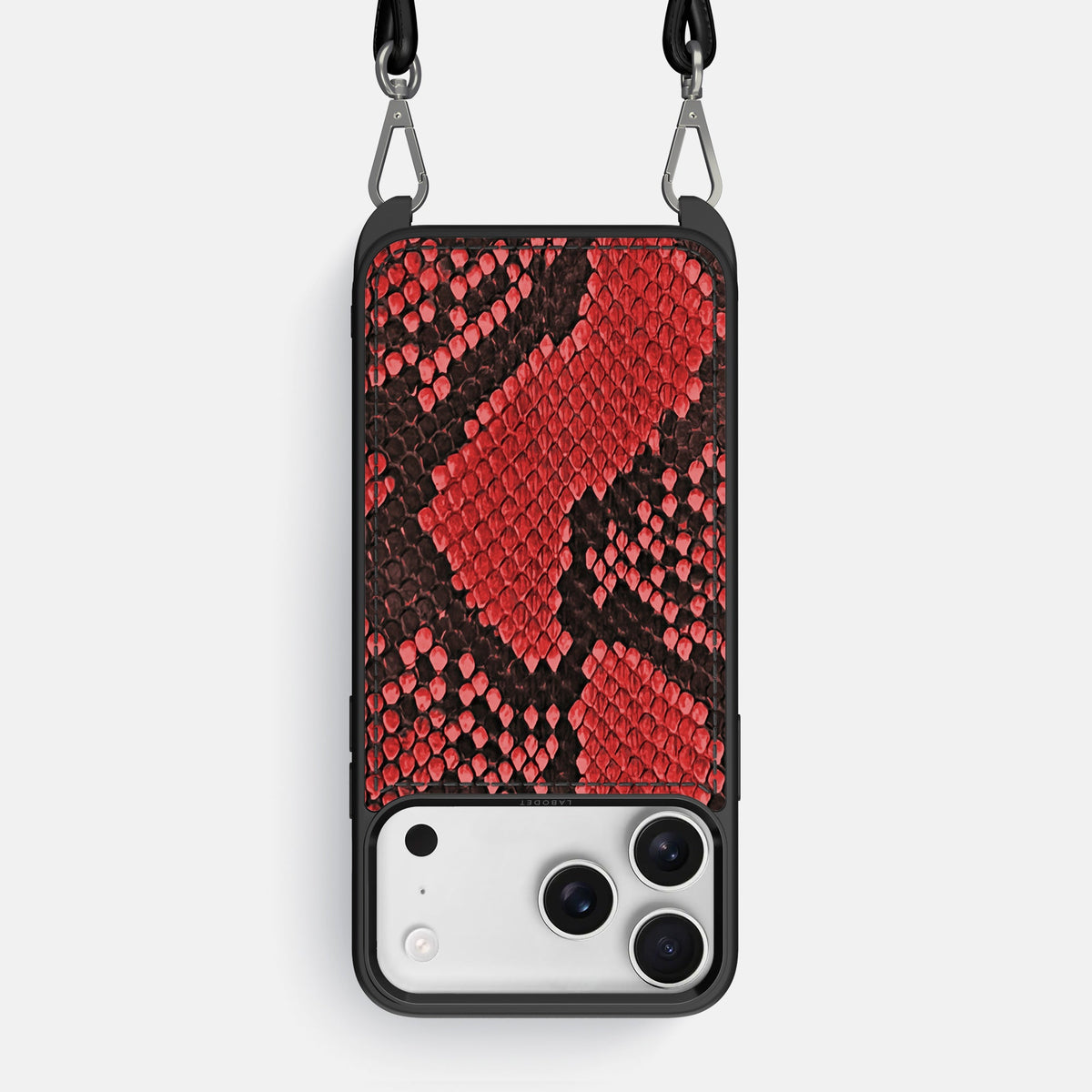 Crossbody Sport Case For iPhone 18 Pro Max In Deluxe Python -1 | Red