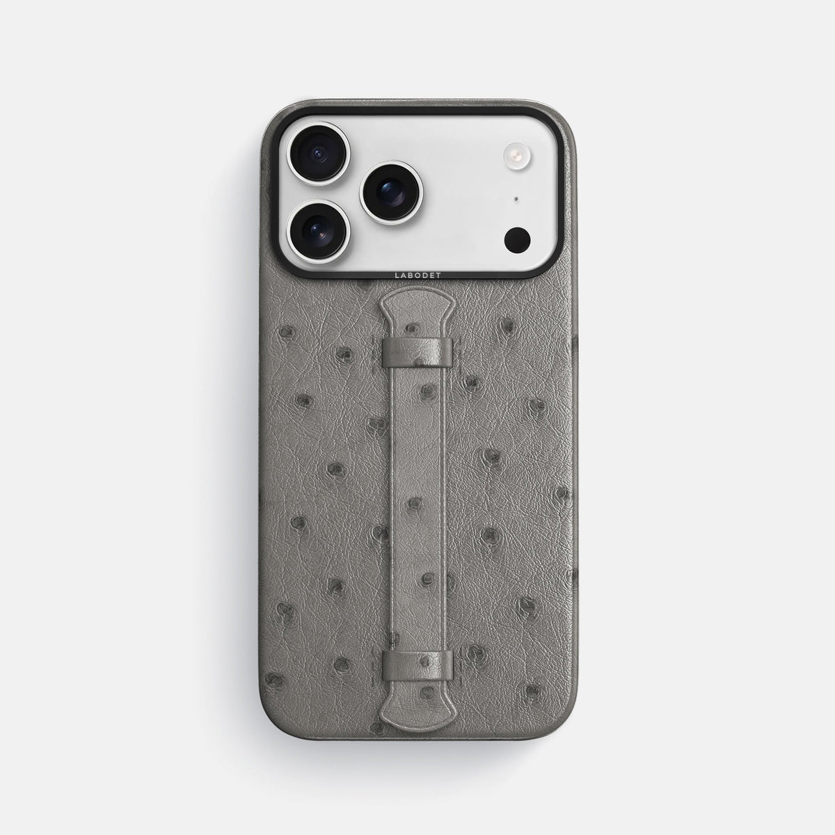 Center Handle For iPhone 18 Pro Max In Ostrich -1 | Grey-Black