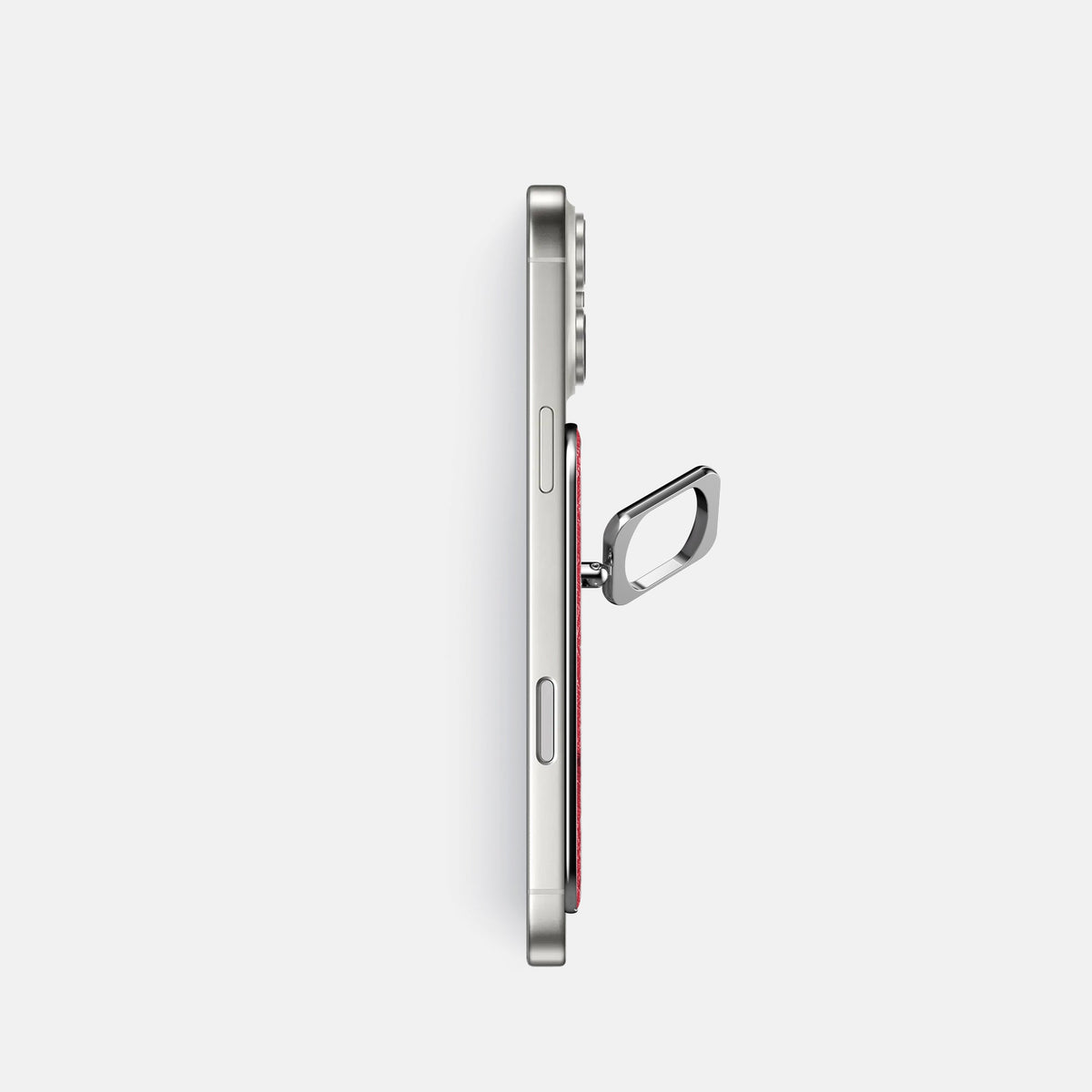 MagSafe Ring For iPhone 18 Pro In Ostrich -3 | Red-Steel