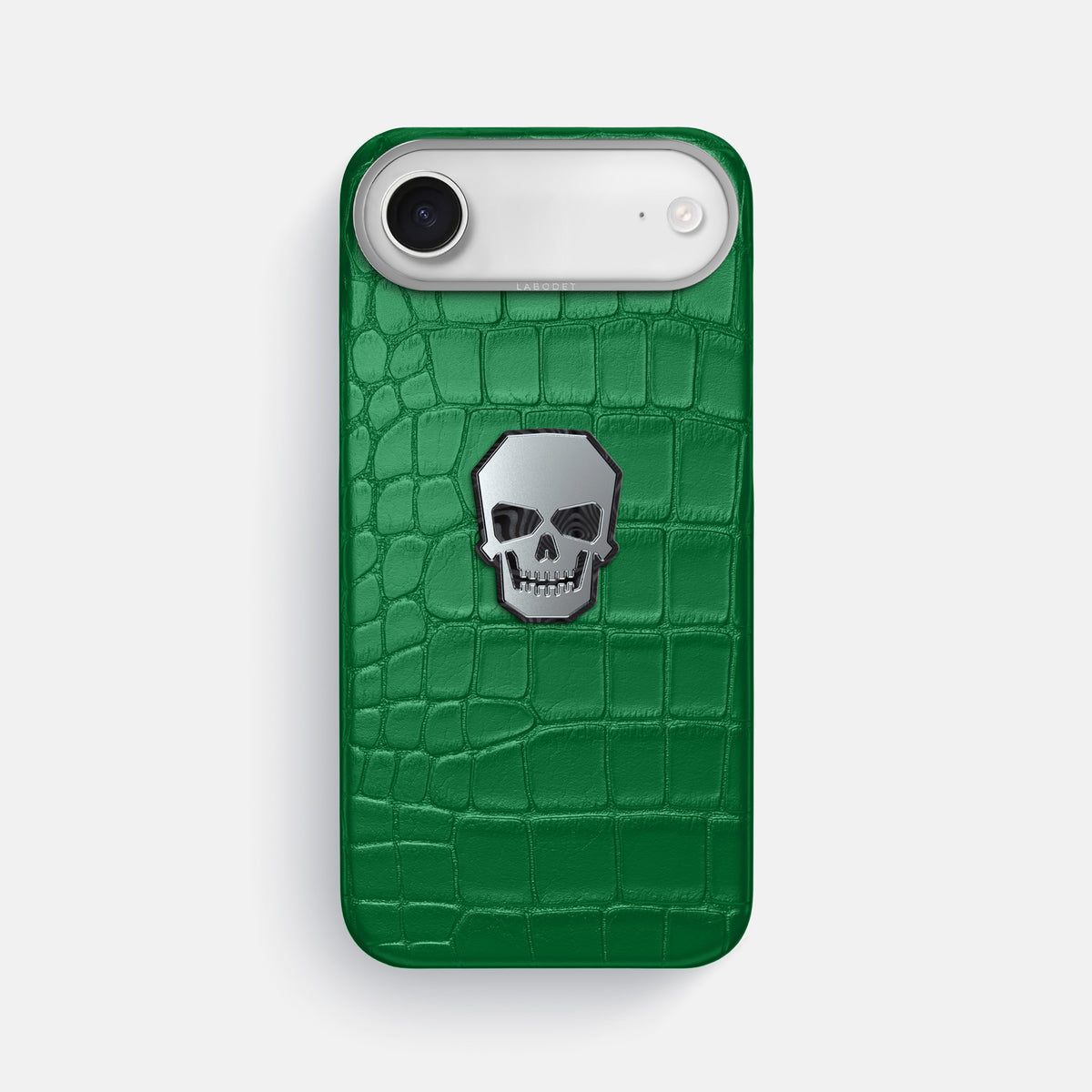 Classic Case With Titanium Skull For iPhone 17 Air In Alligator -1 | Forest-Green-Steel