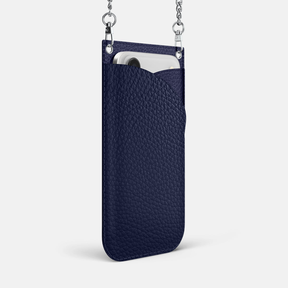 Crossbody Bag For iPhone 18 Pro Max In Calf -2 | Marine-Steel