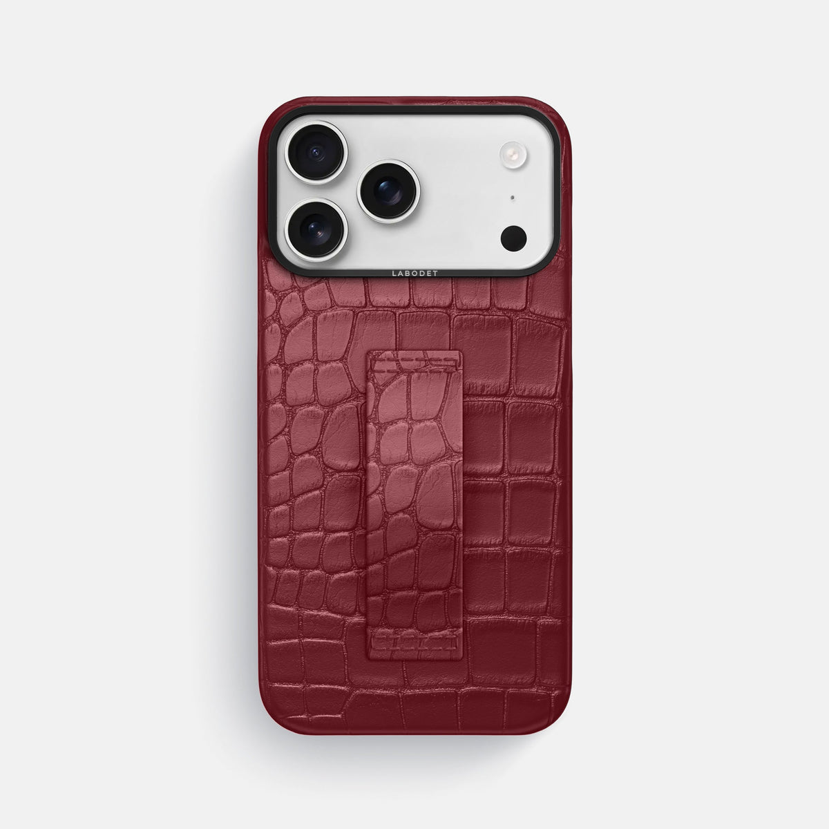 Finger Case For iPhone 18 Pro Max In Alligator -1 | Burgundy-Black