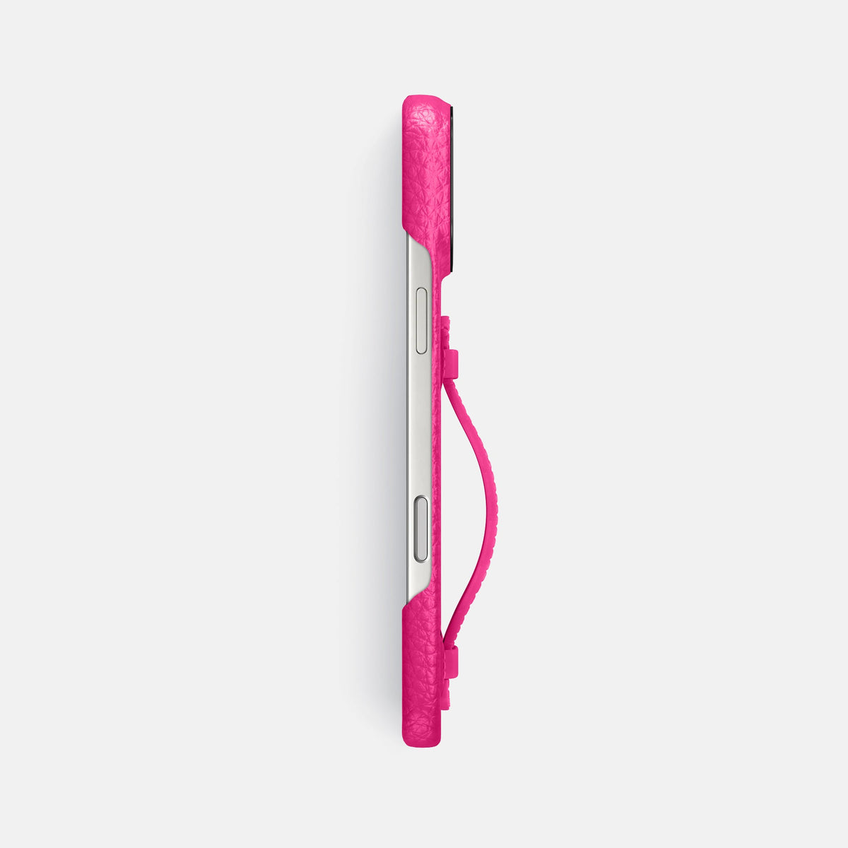 Center Handle For iPhone 18 Pro Max In Calf -2 | Magenta-Black
