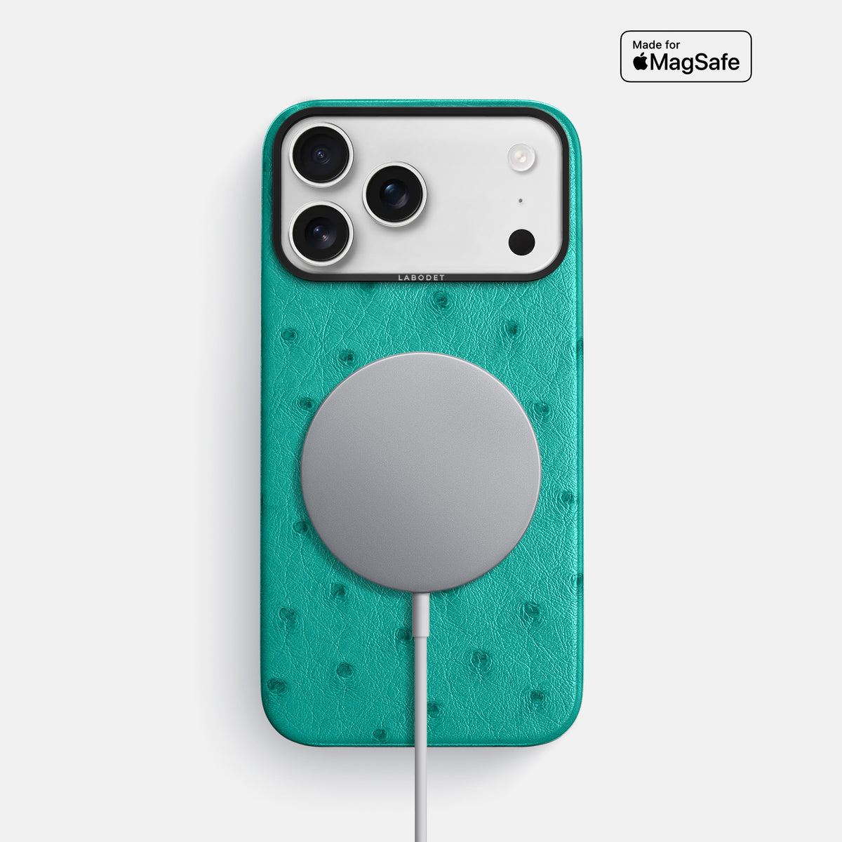 Classic Case For iPhone 17 Pro Max In Ostrich -5 | Turquoise-Black