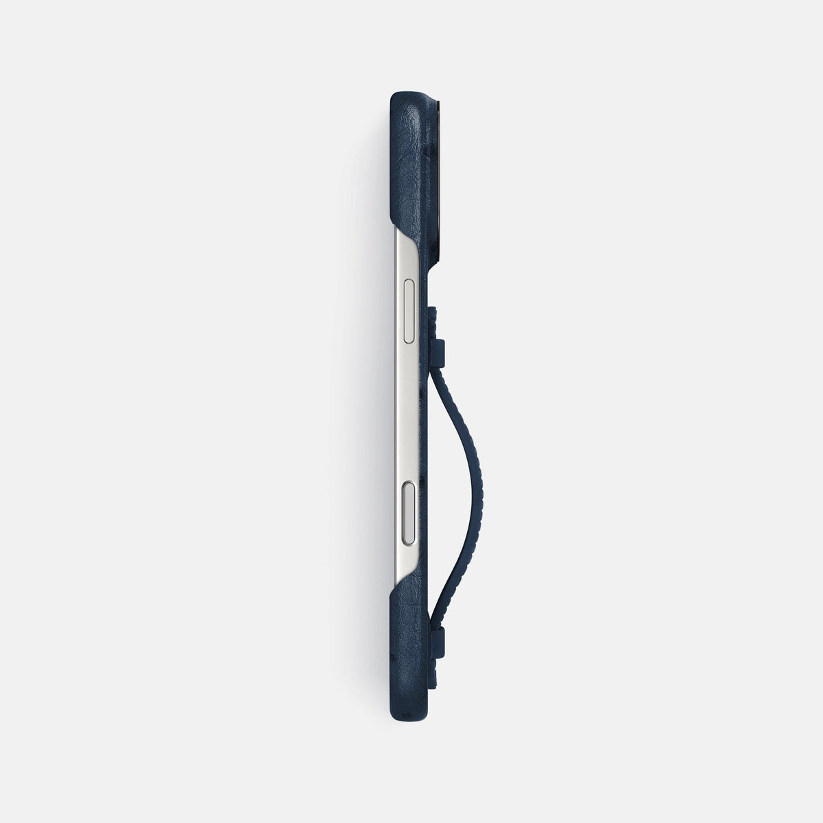 Center Handle For iPhone 18 Pro Max In Ostrich -2 | Navy-Blue-Black