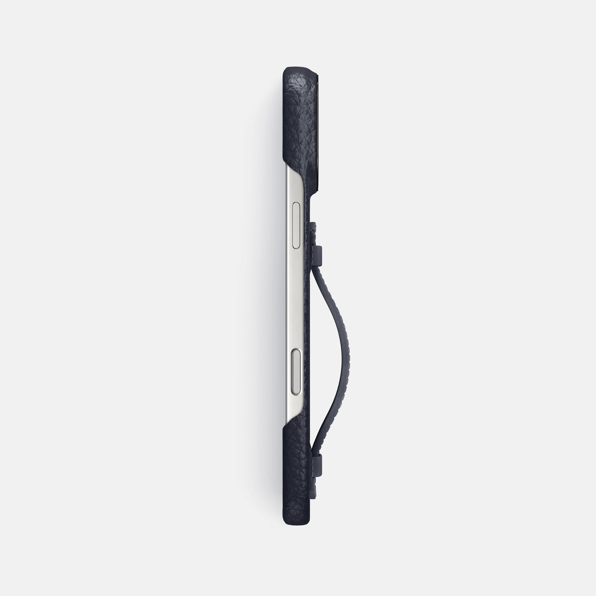 Center Handle For iPhone 17 Pro Max In Calf -2 | Marine-Black