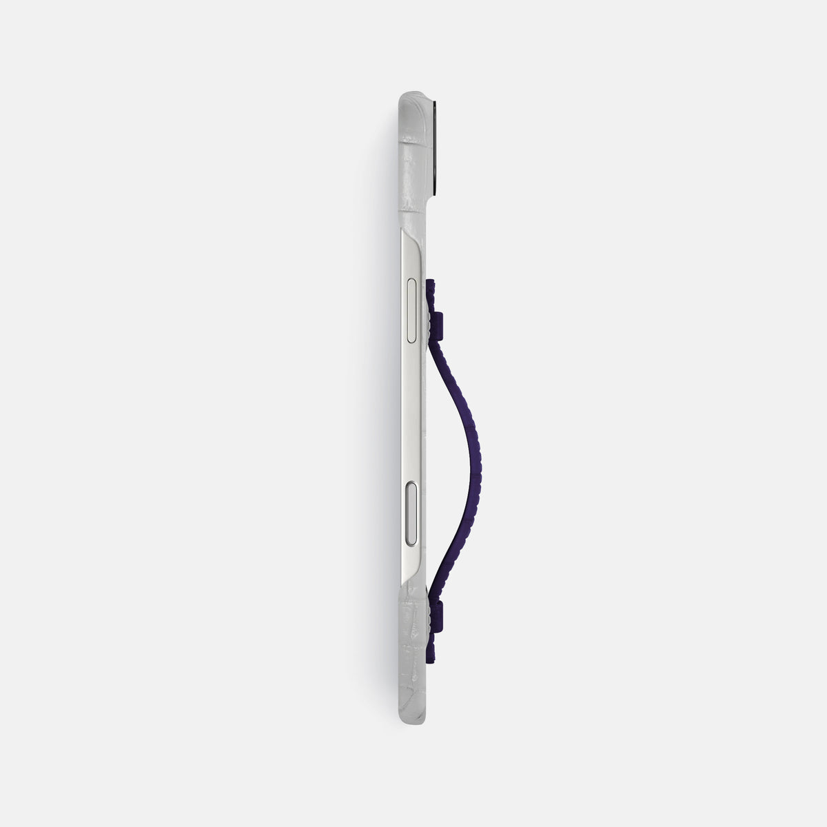 Center Handle For iPhone 17 Air In Himalayan Crocodile -3 | Purple-Black