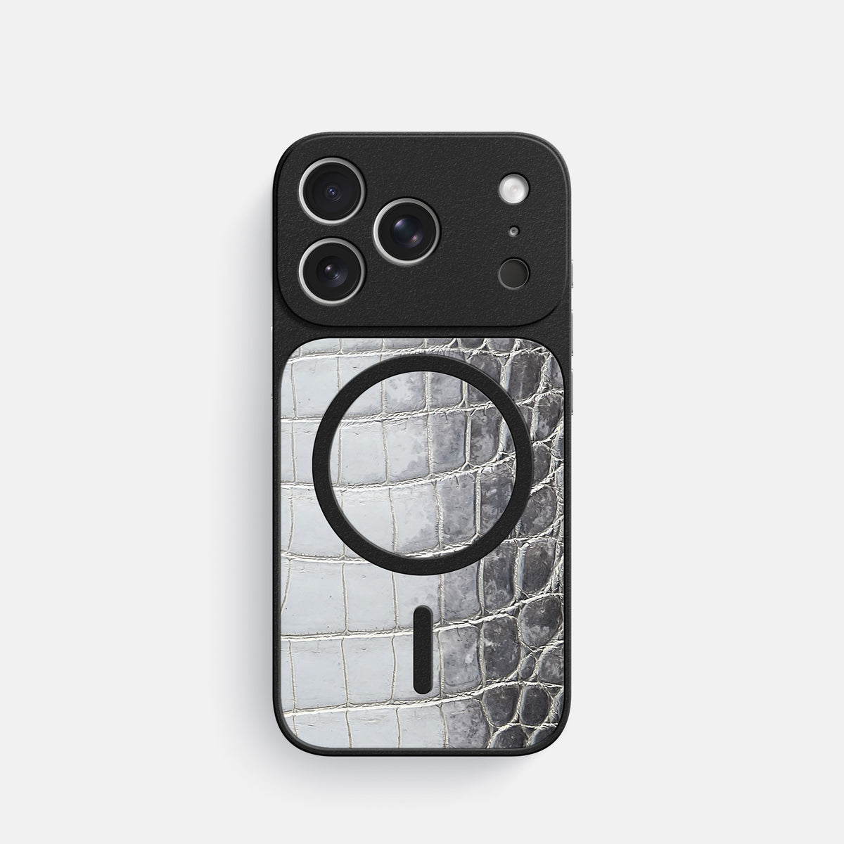 MagSafe Mask For iPhone 17 Pro In Himalayan Crocodile -3 | Silver