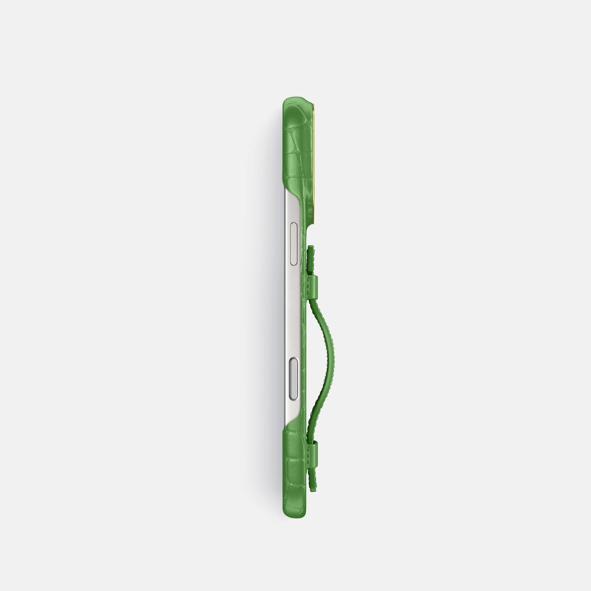 Handle Case For iPhone 17 Pro In Alligator -3 | Apple-Green-Gold